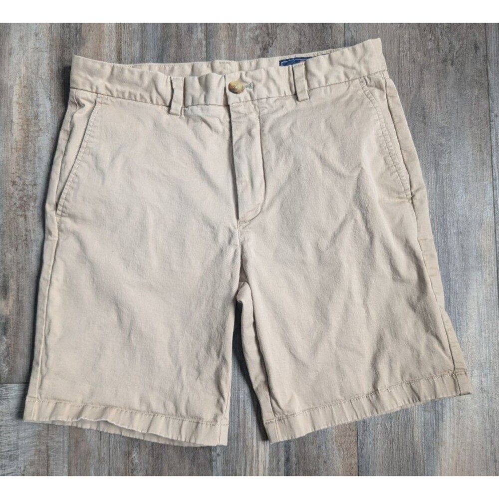 Vineyard Vines Men's Size 32 Khaki Chino Shorts Cotton Spandex Preppy Casual 8.5